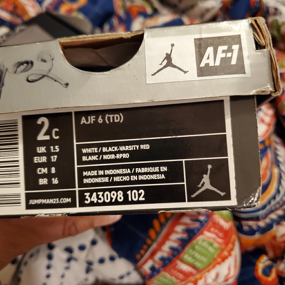 Infant Jordan size 2